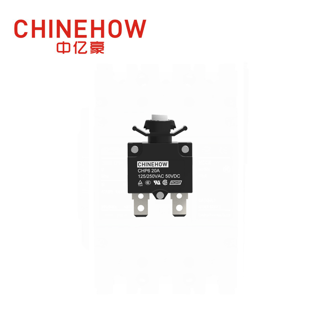 CHP6-8A सर्किट ब्रेकर को रीसेट करने के लिए पुश करें